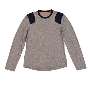Men’s Lululemon Athletic Long Sleeve Heather Gray‎ Blue Shirt